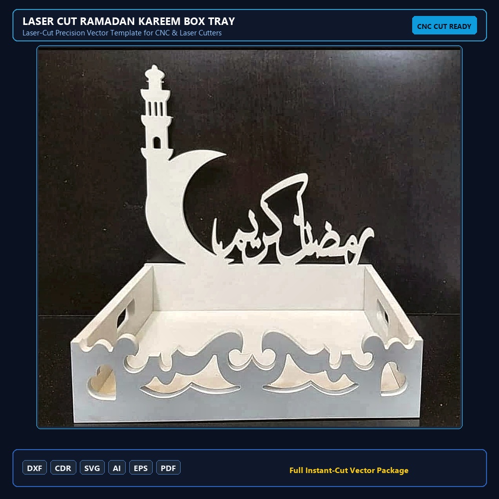 Laser Cut Ramadan Kareem Box Tray