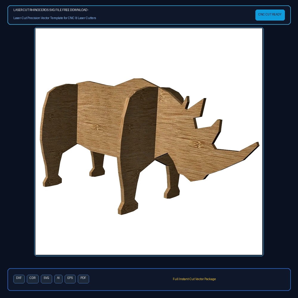 Laser Cut Rhinoceros