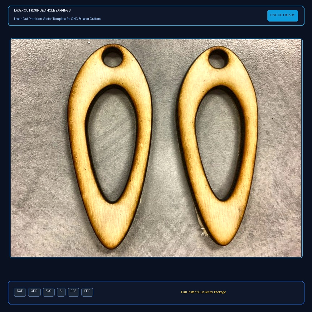Laser Cut Rounded Hole Earrings