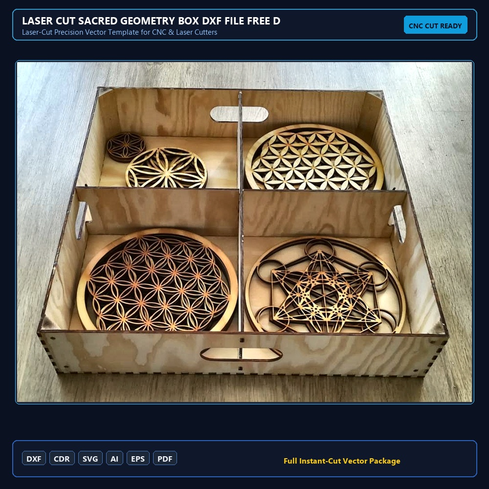 Laser Cut Sacred Geometry Box