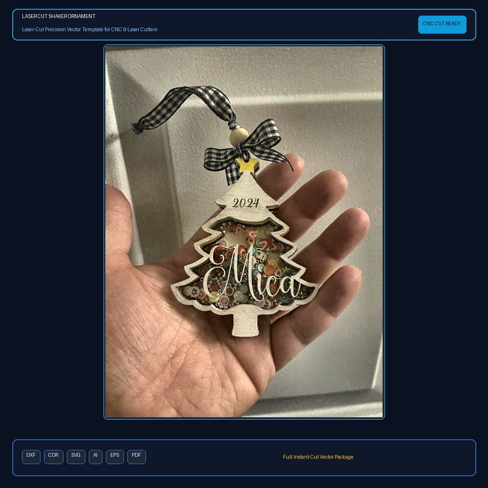 Laser Cut Shaker Ornament