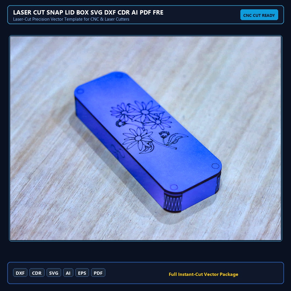 Laser Cut Snap Lid Box
