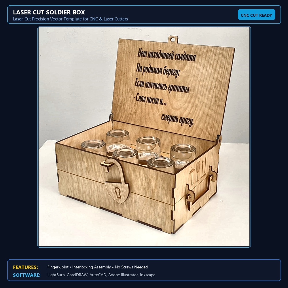 Laser Cut Soldier Box View 3