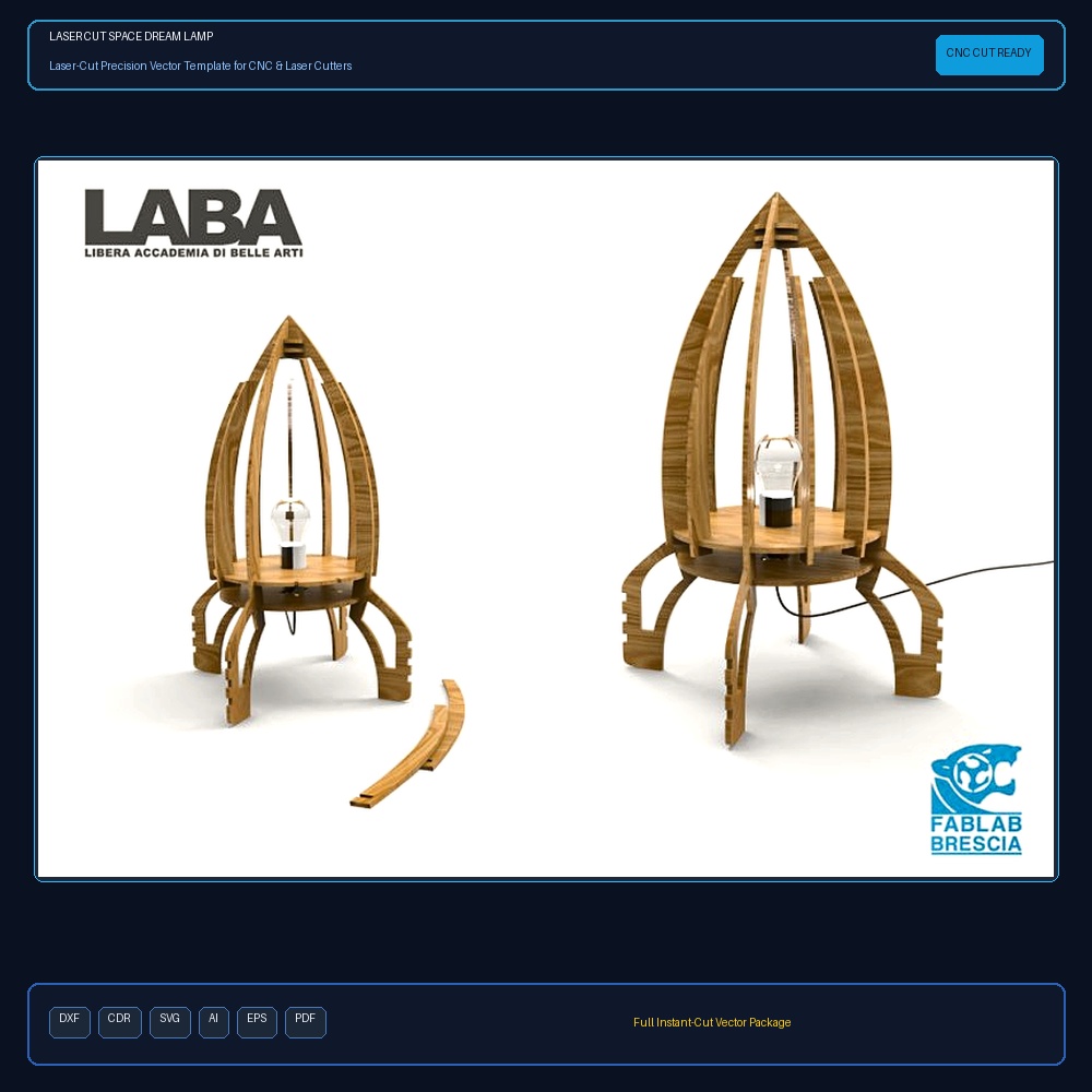 Laser Cut Space Dream Lamp