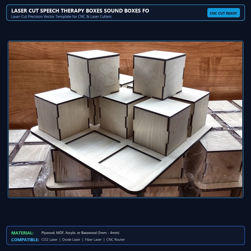 Laser Cut Speech Therapy Boxes Sound Boxes For Kids Learning View 2