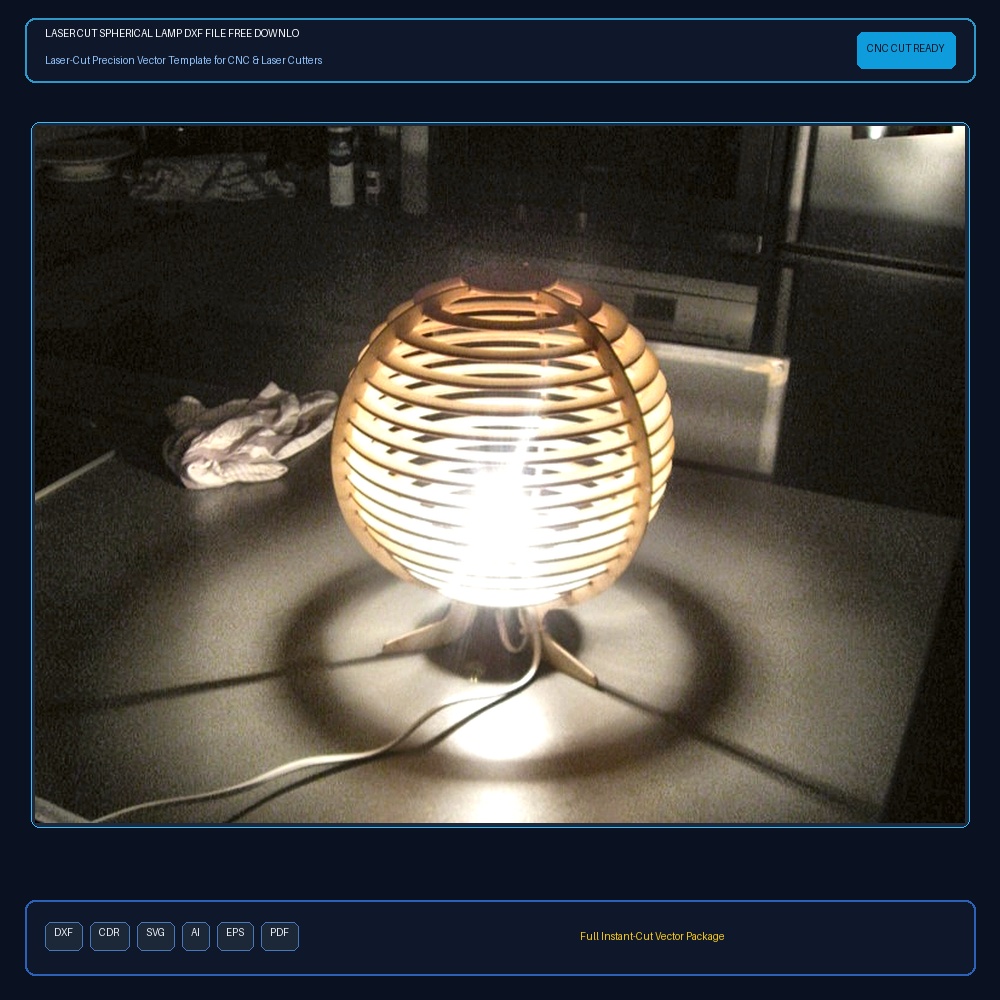 Laser Cut Spherical Lamp