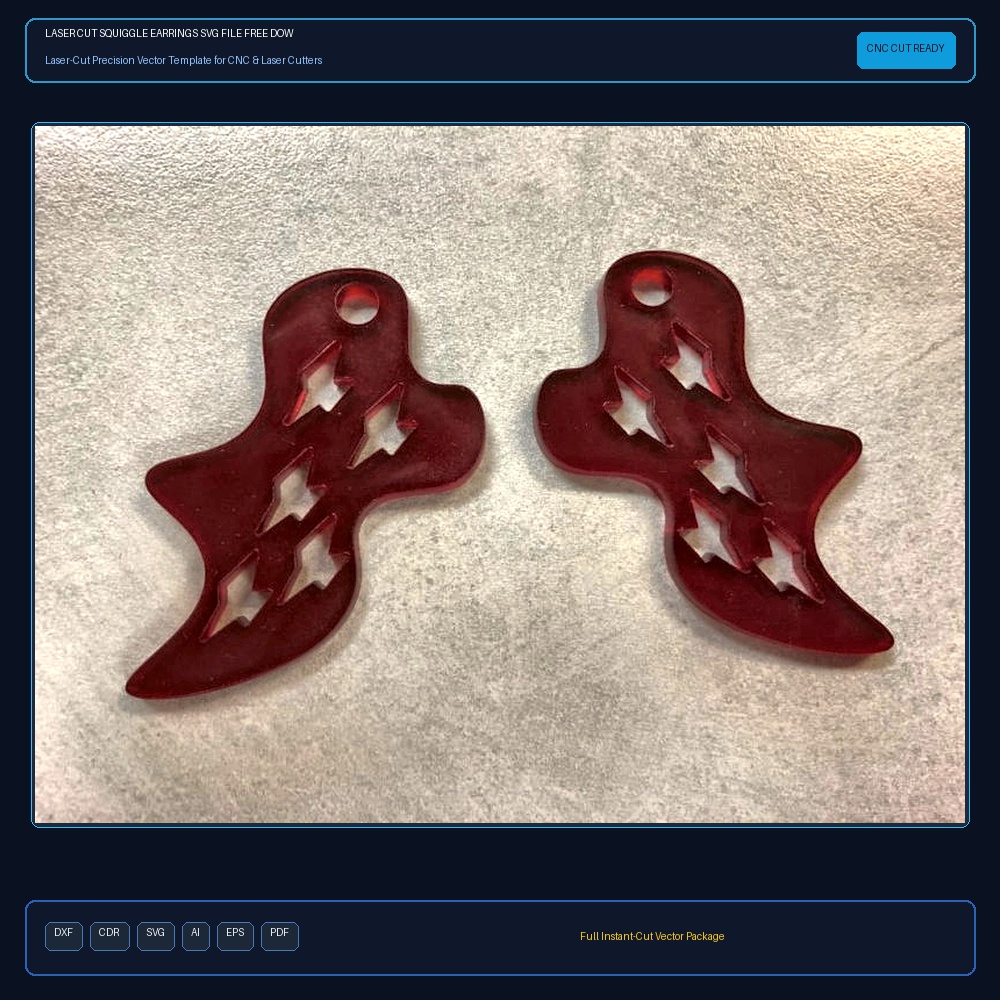 Laser Cut Squiggle Earrings