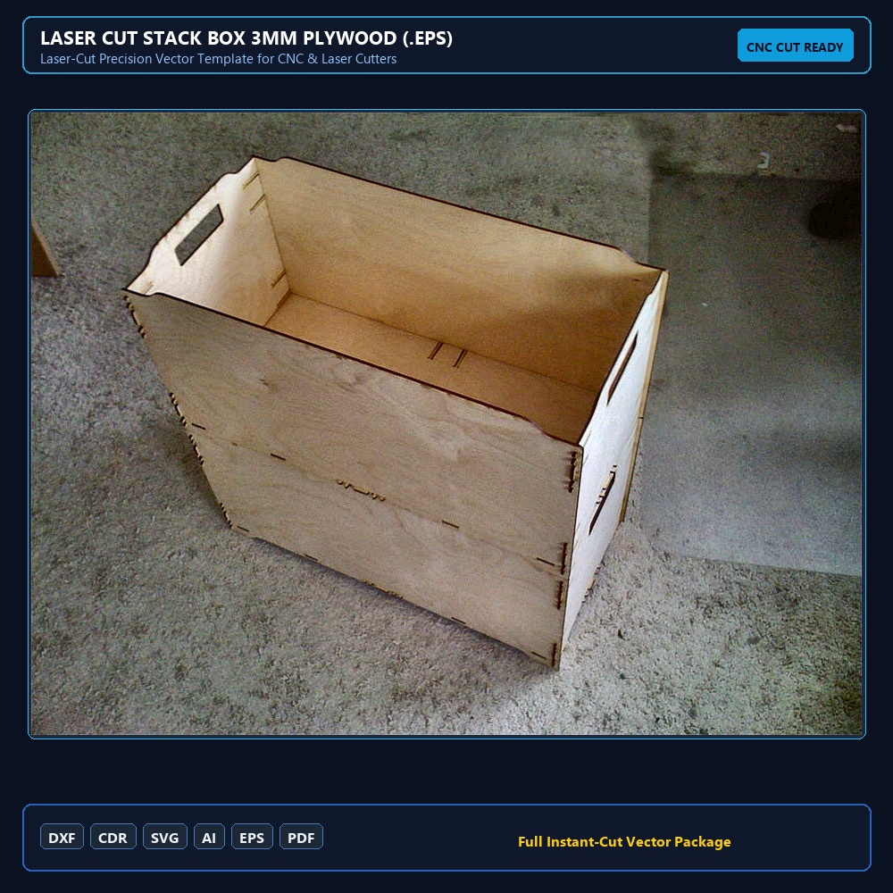 Laser Cut Stack Box 3mm Plywood