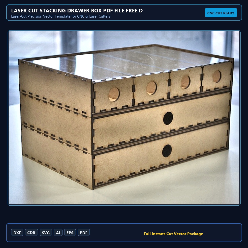 Laser Cut Stacking Drawer Box