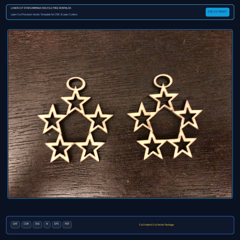 Laser Cut Star Earrings