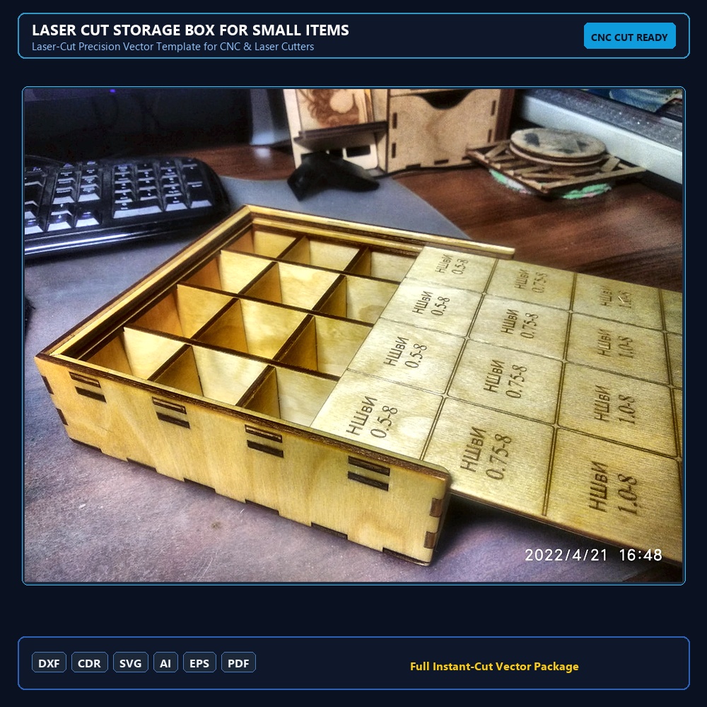 Laser Cut Storage Box For Small Items