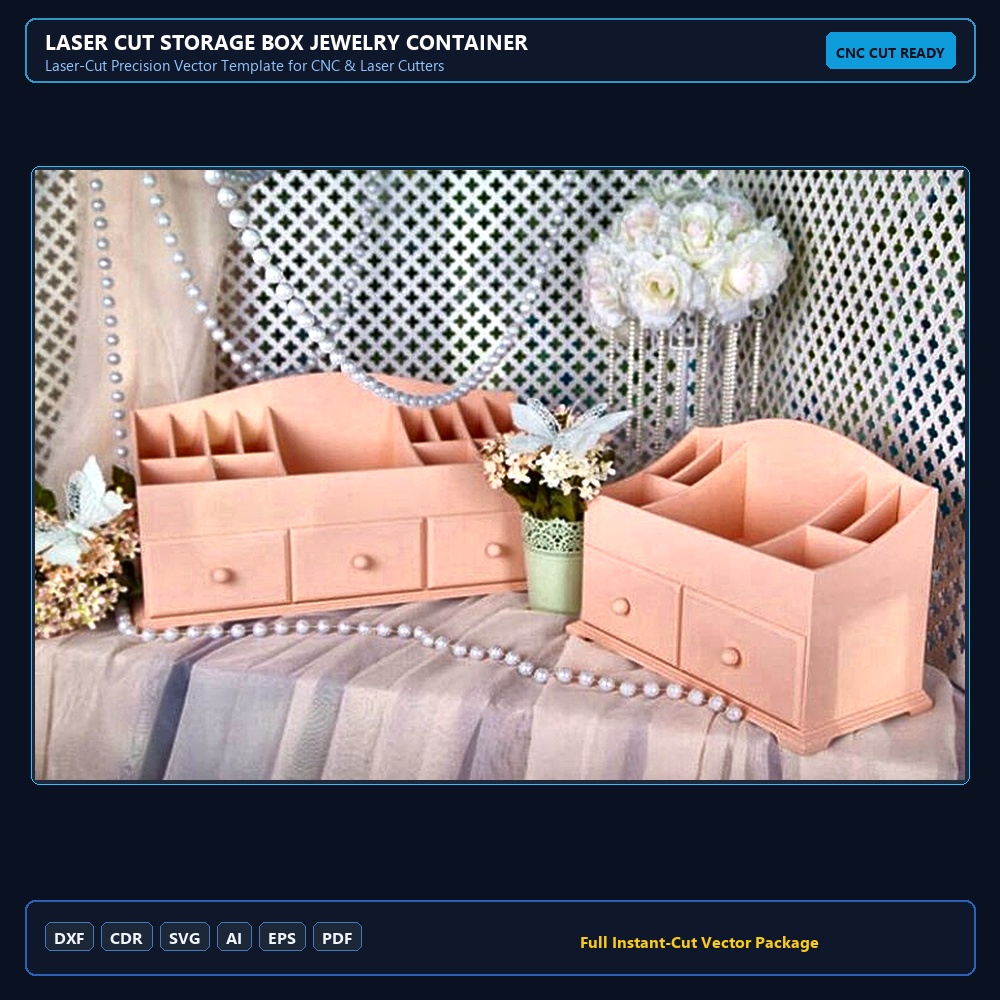 Laser Cut Storage Box Jewelry Container
