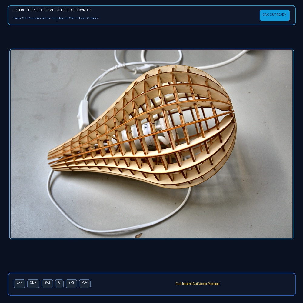 Laser Cut Teardrop Lamp (laser-cut-teardrop-lamp-svg)
