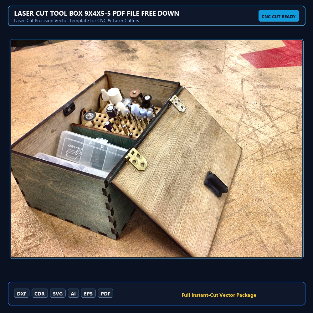 Laser Cut Tool Box 9x4x5-5 PDF File Free Download