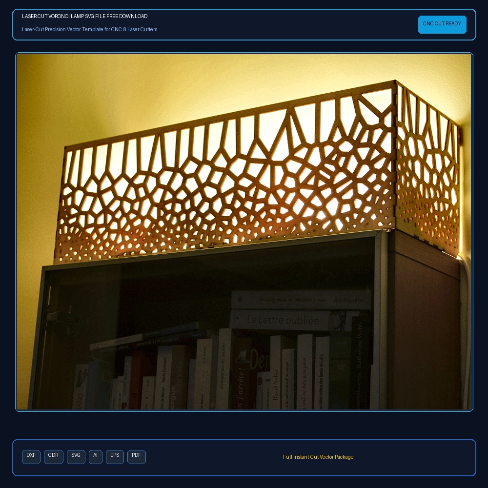 Laser Cut Voronoi Lamp