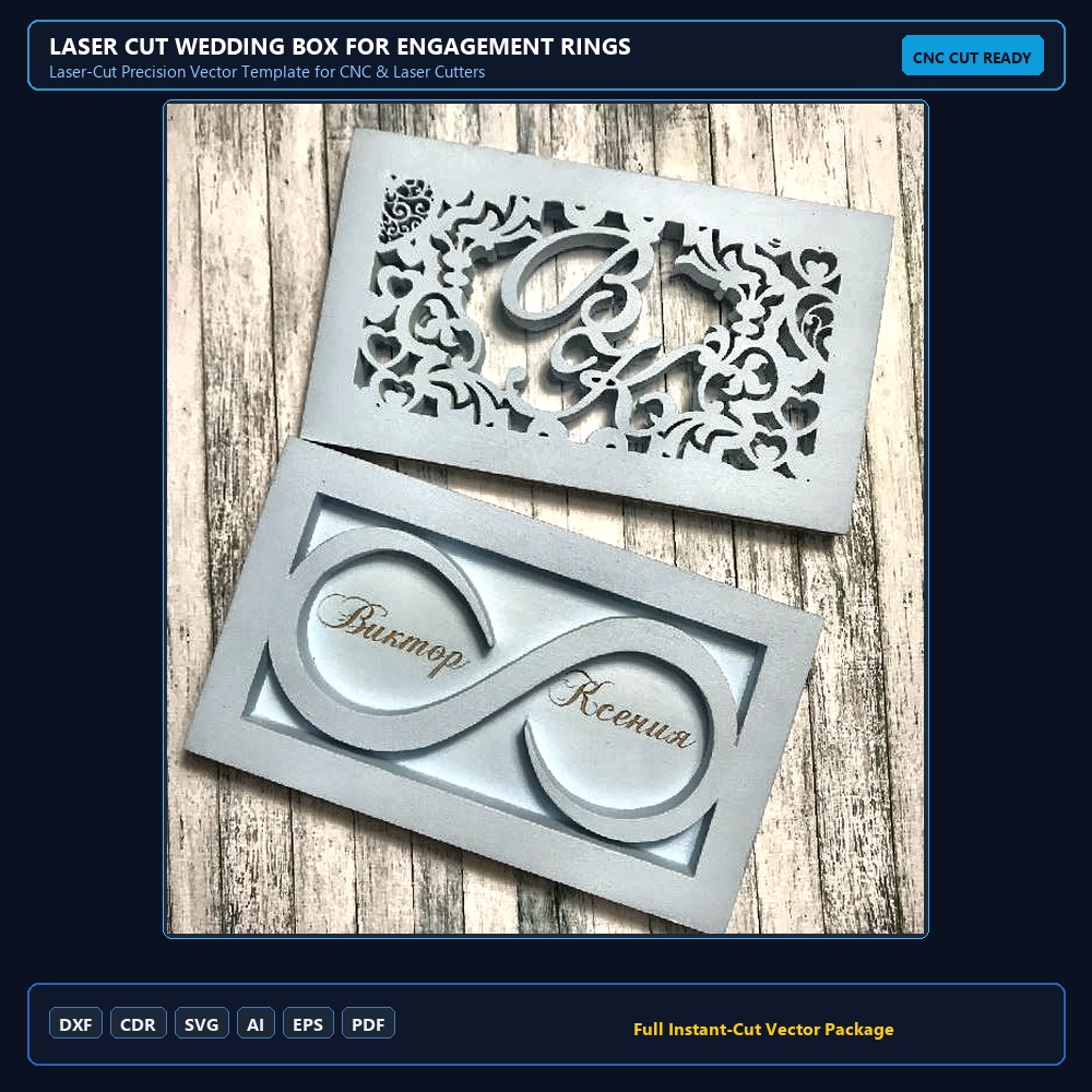 Laser Cut Wedding Box For Engagement Rings
