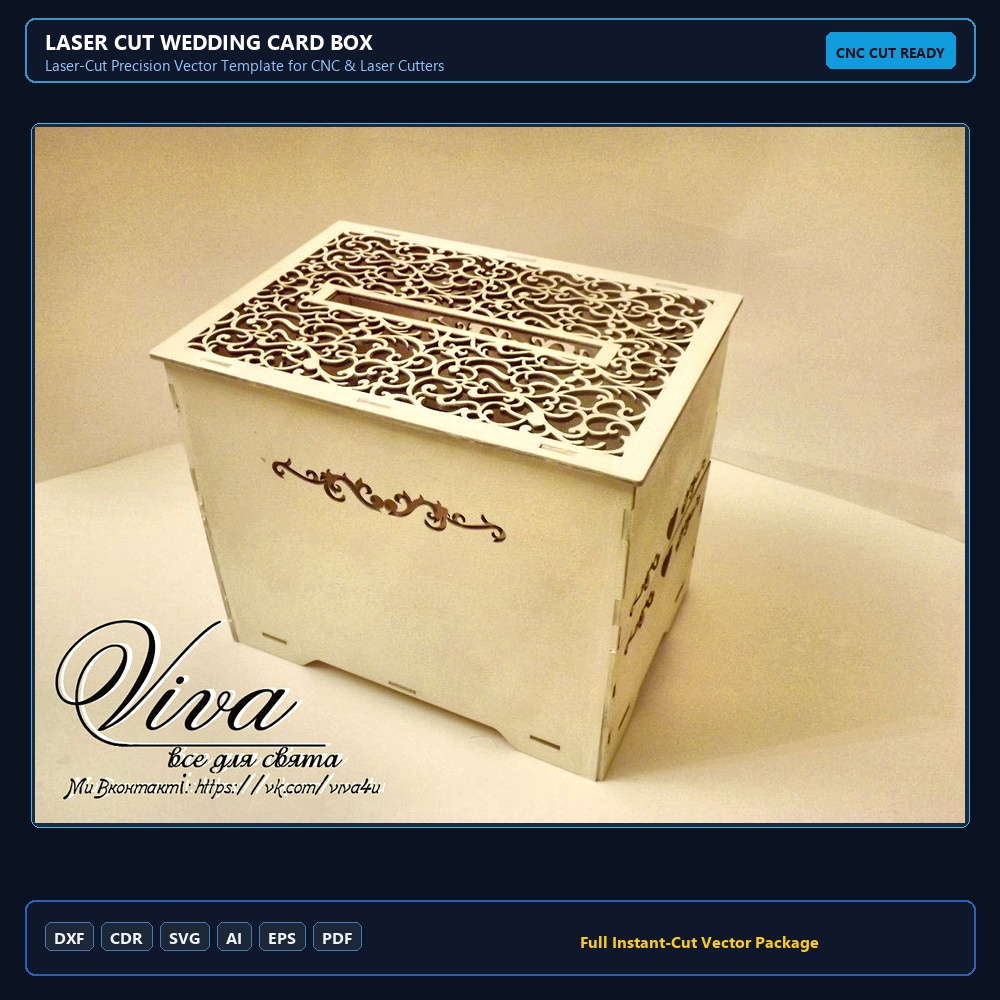 Laser Cut Wedding Card Box