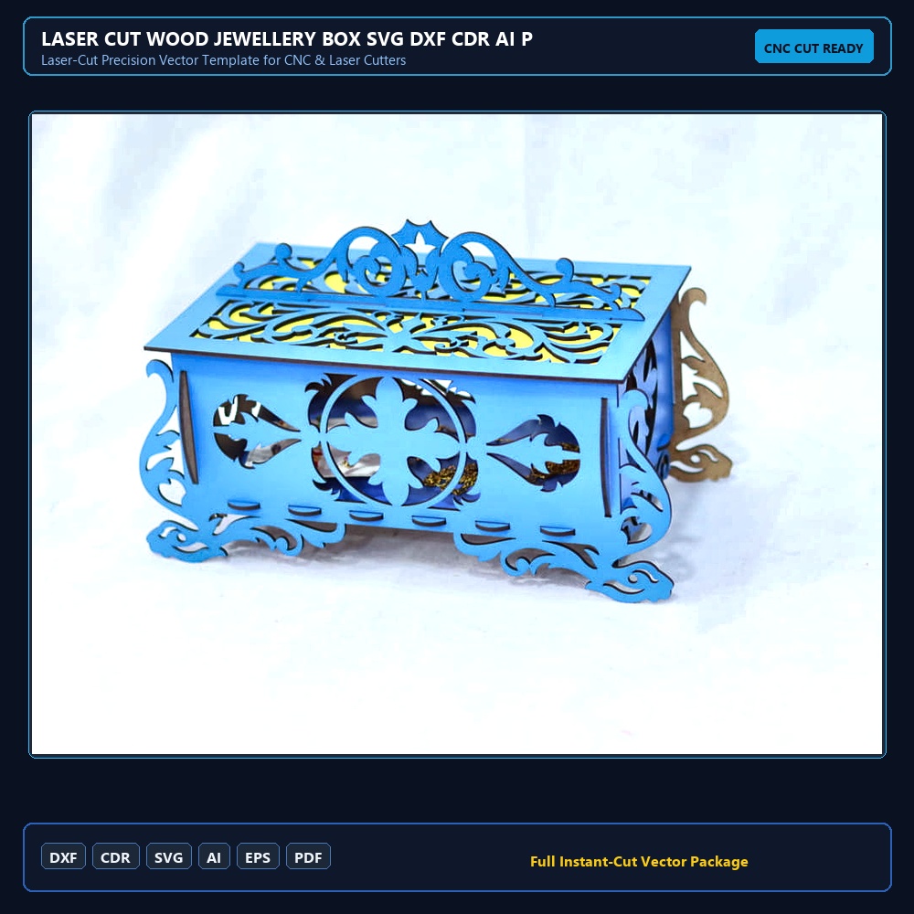 Laser Cut Wood Jewellery Box