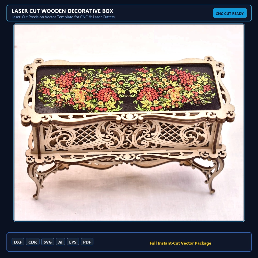 Laser Cut Wooden Decorative Box