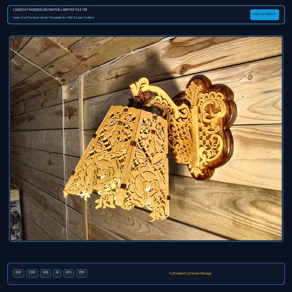Laser Cut Wooden Decorative Lamp