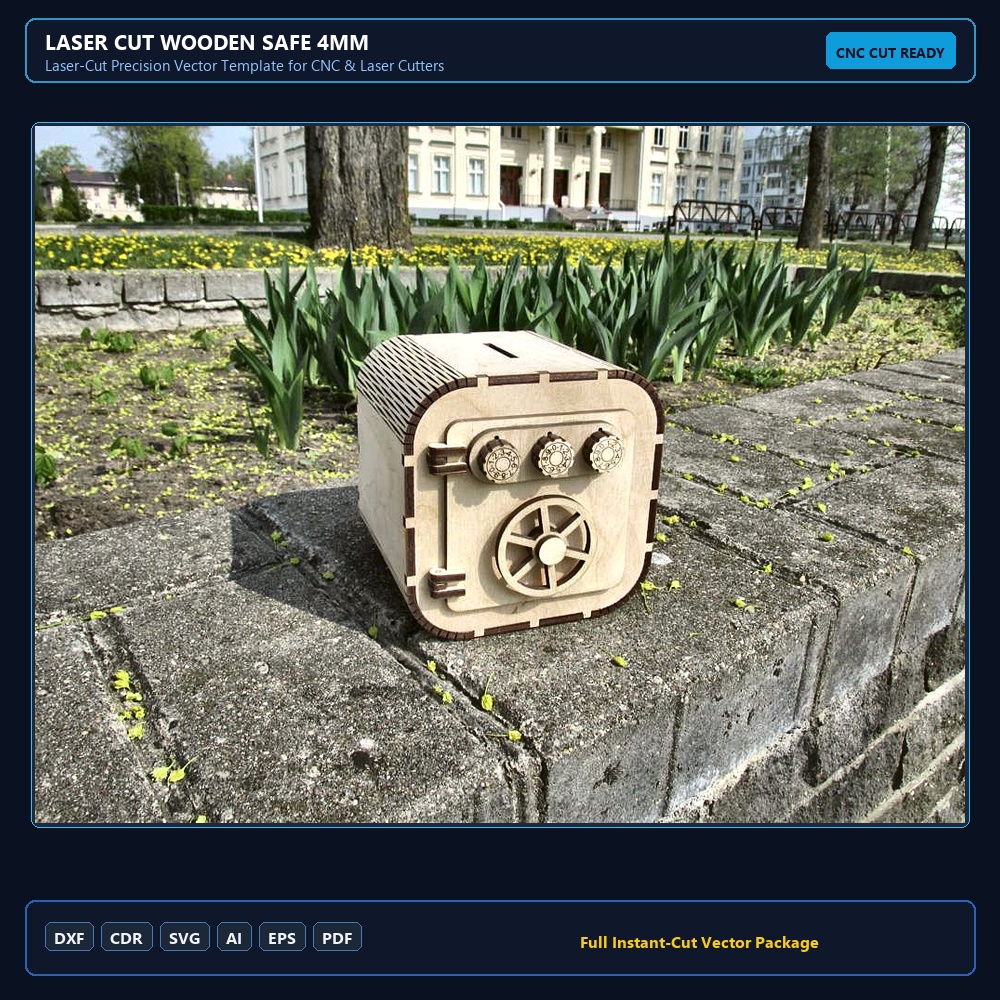 Laser Cut Wooden Safe 4mm