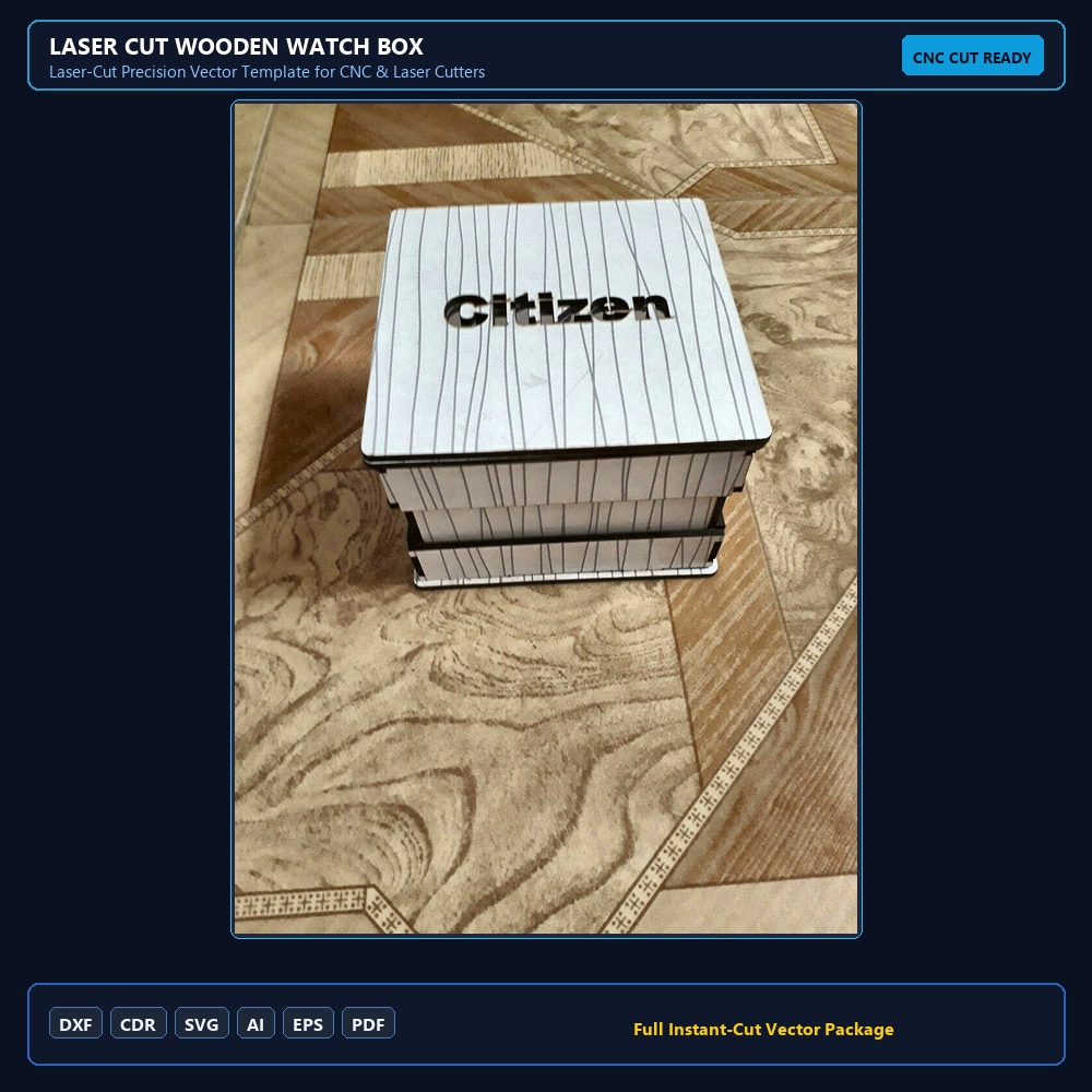 Laser Cut Wooden Watch Box