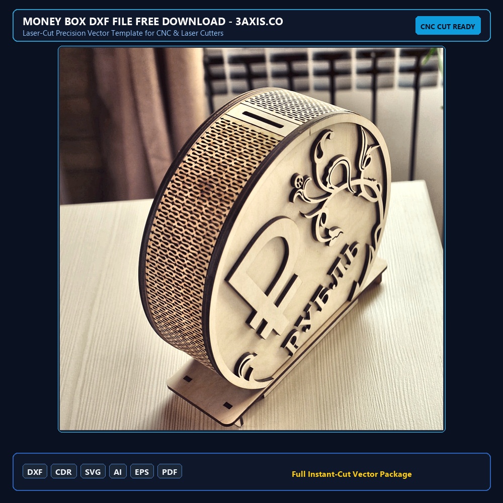 Money Box DXF File Free Download