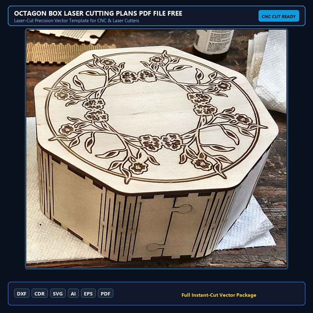 Octagon Box Laser Cutting Plans PDF File Free Download
