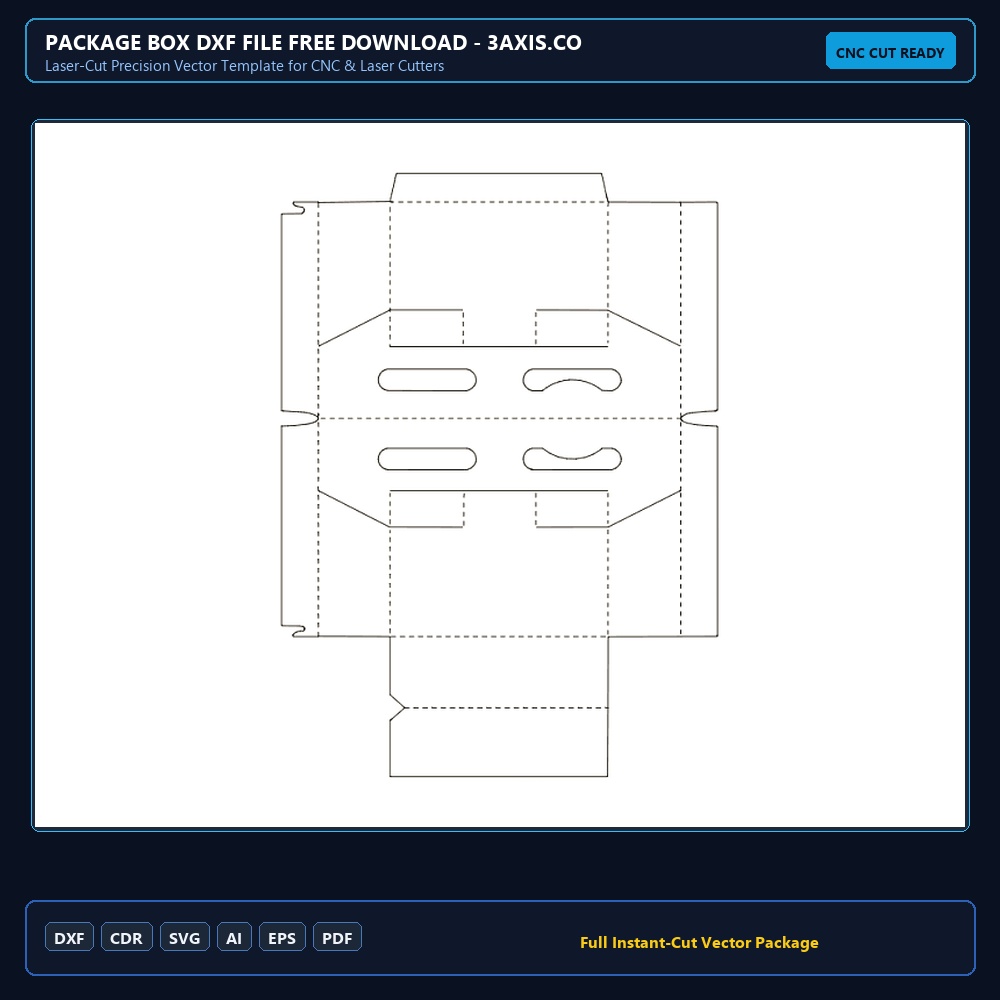 Package Box dxf File Free Download