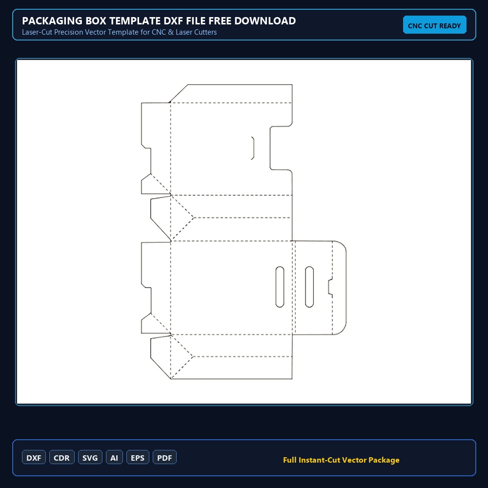 Packaging Box Template dxf File Free Download