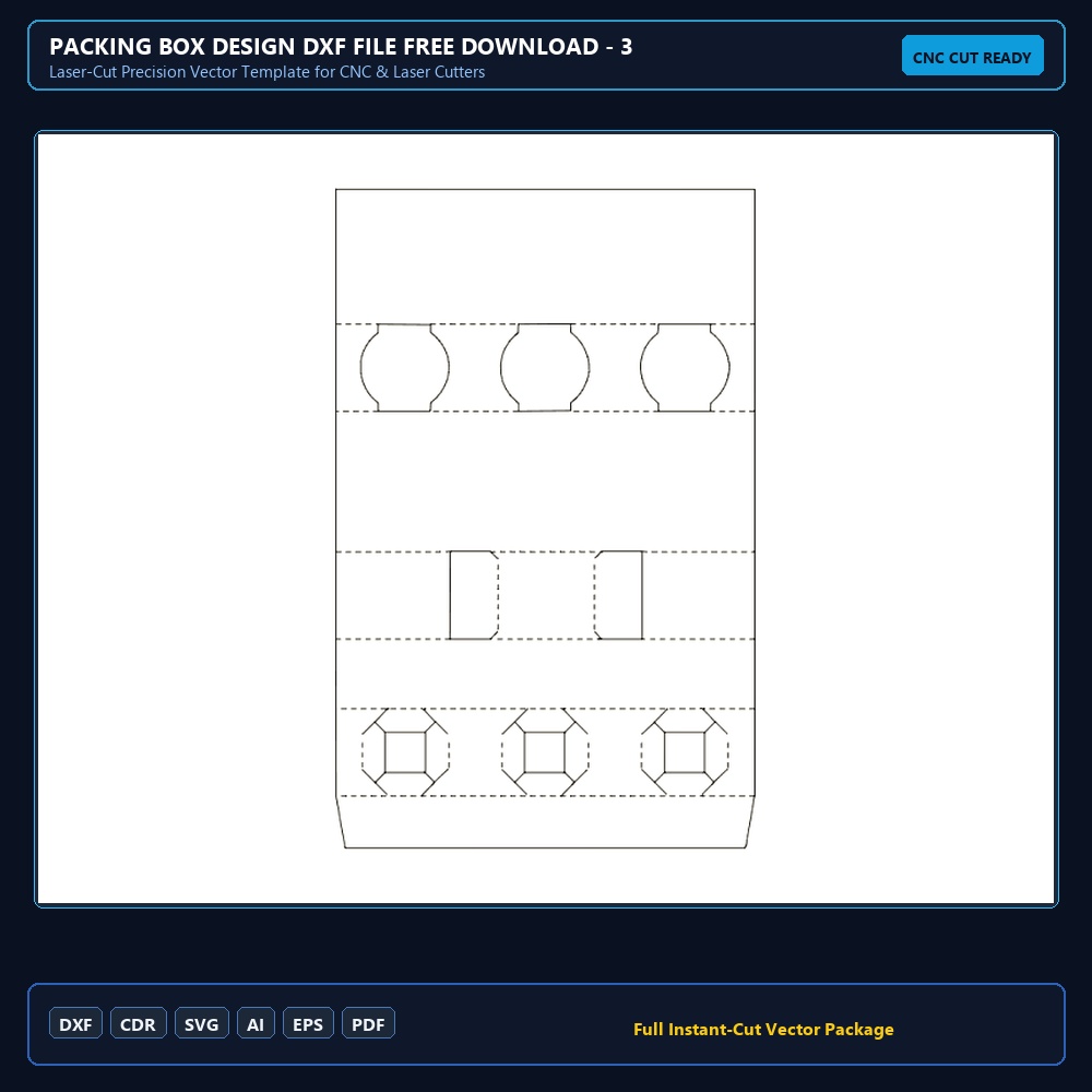 Packing Box Design dxf File Free Download