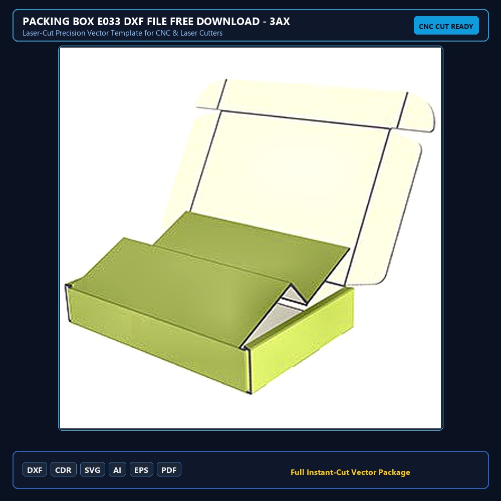 Packing Box E033 dxf File Free Download
