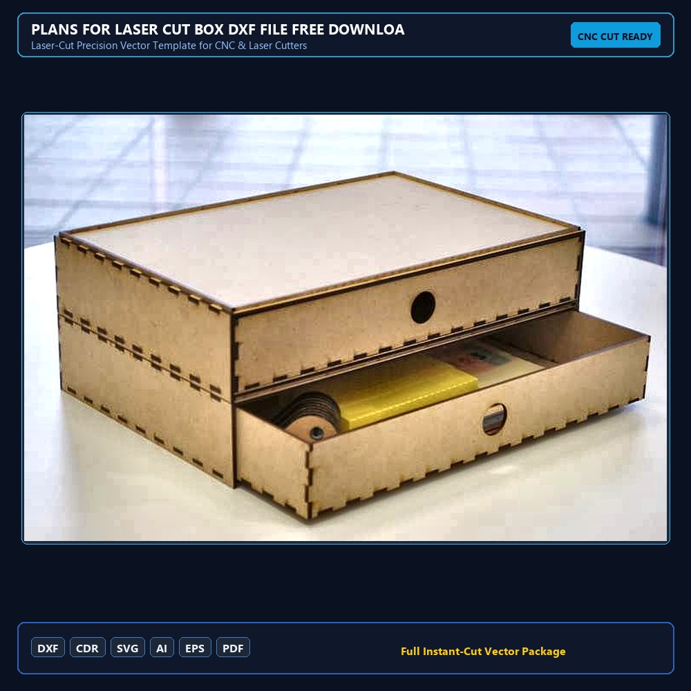 Plans for Laser Cut Box DXF File Free Download