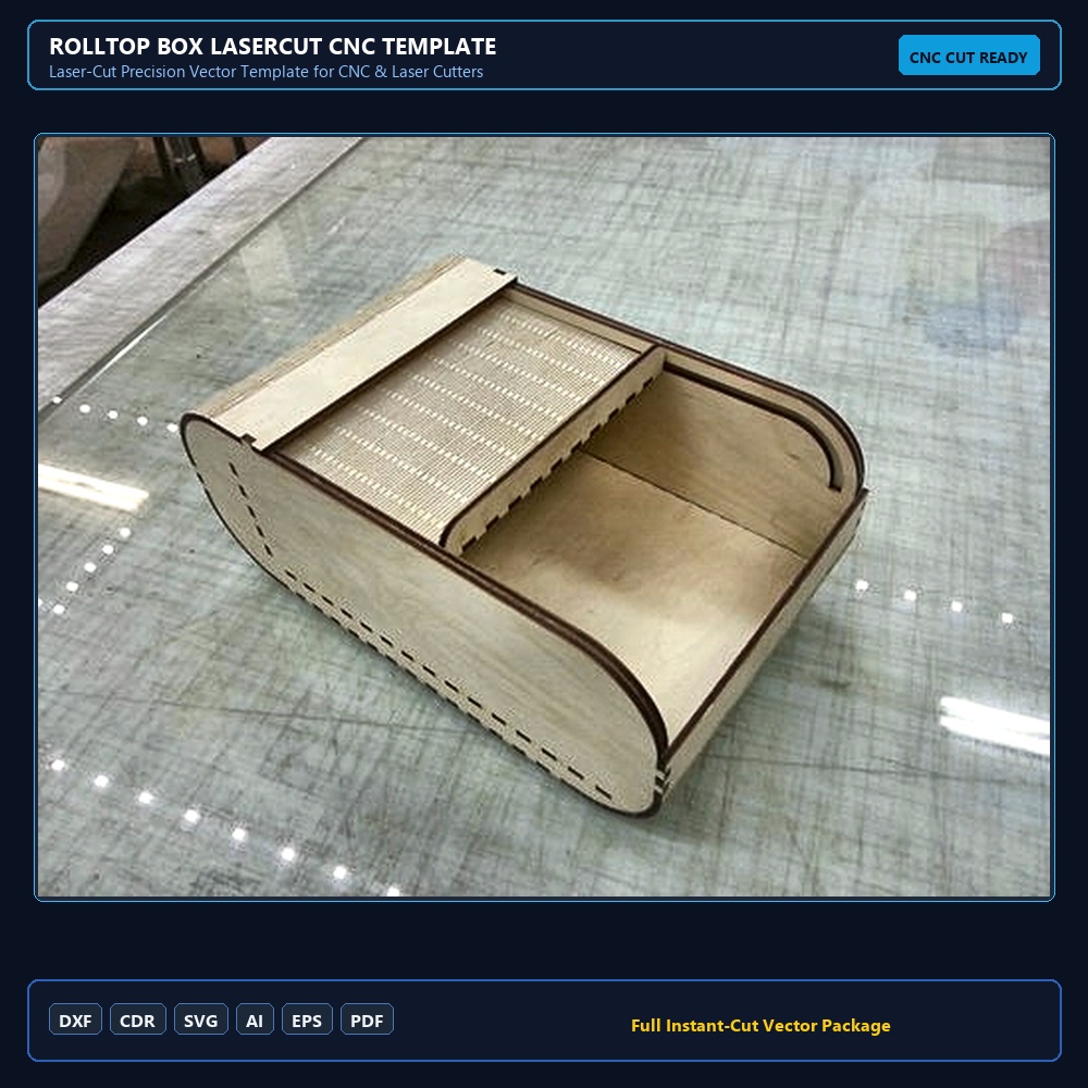 Rolltop Box Lasercut cnc template