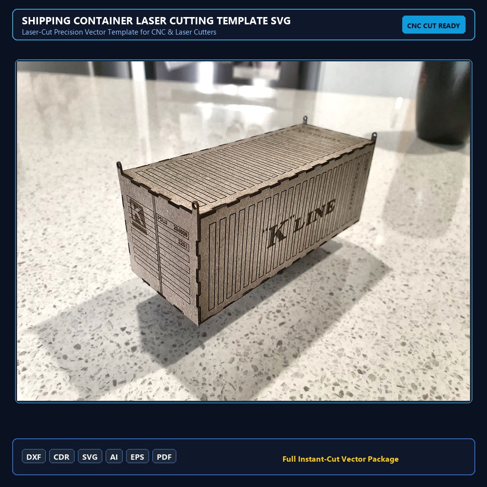 Shipping Container Laser Cutting Template
