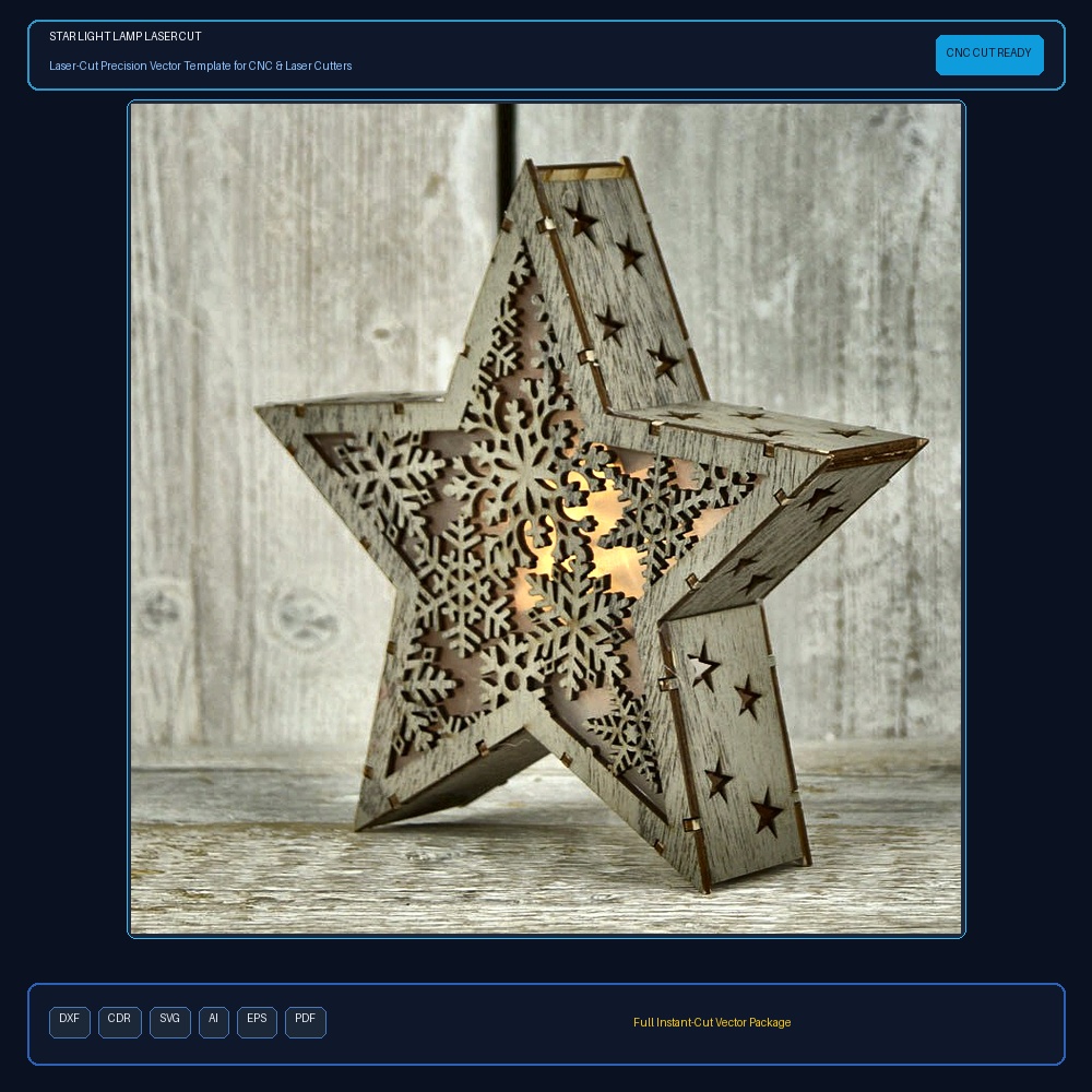 Star Light Lamp Laser Cut