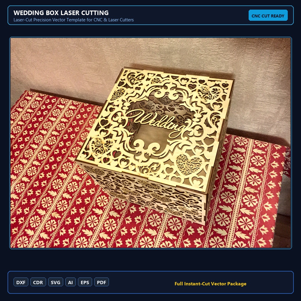 Wedding Box Laser Cutting